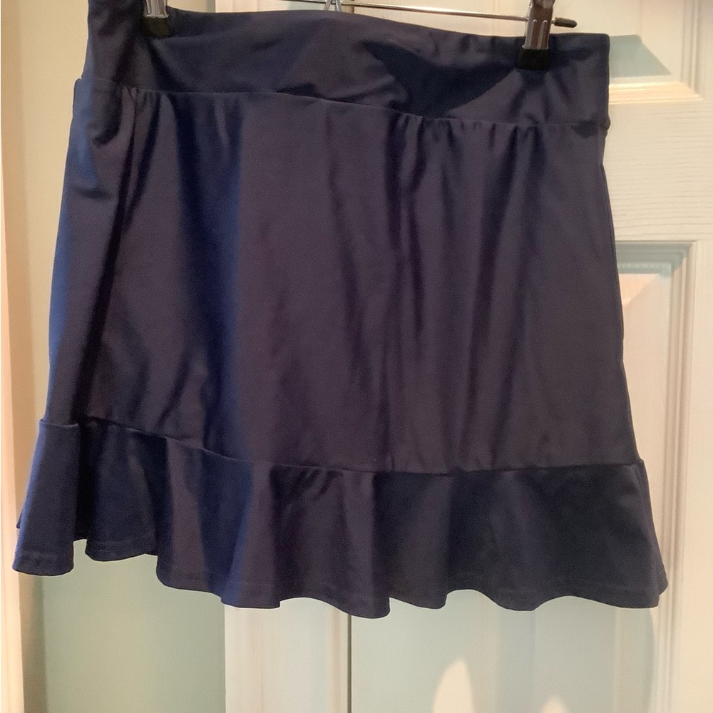 Elegant Navy Blue Women's Skort